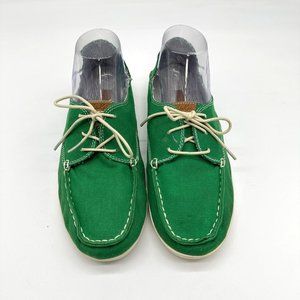 Olukai Women's Heleuma Canvas Casual Boat Shoes Lace Up Green Size 9.5